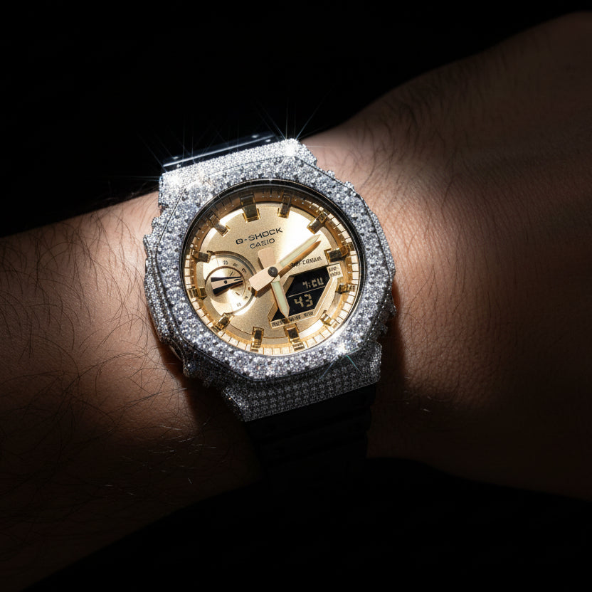 Iced Out Casio G-Shock 7.00 Ctw Moissanite