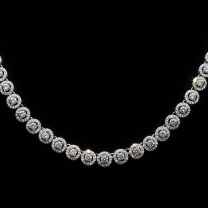 Silver Moissanite Necklace at Earring Kingz