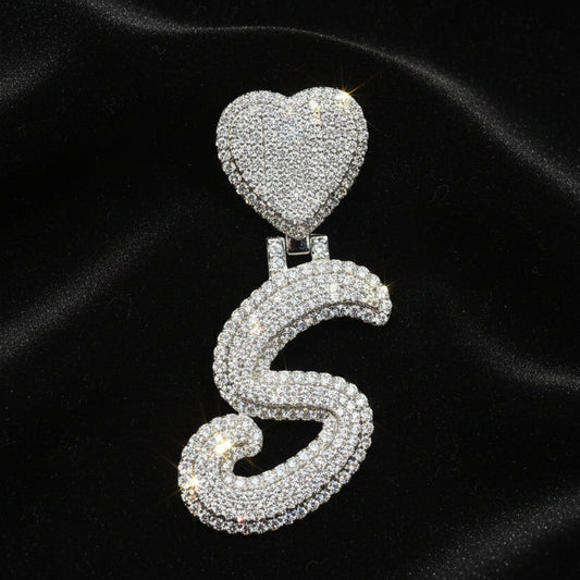 Moissanite Custom 5.53ctw "S" Initial